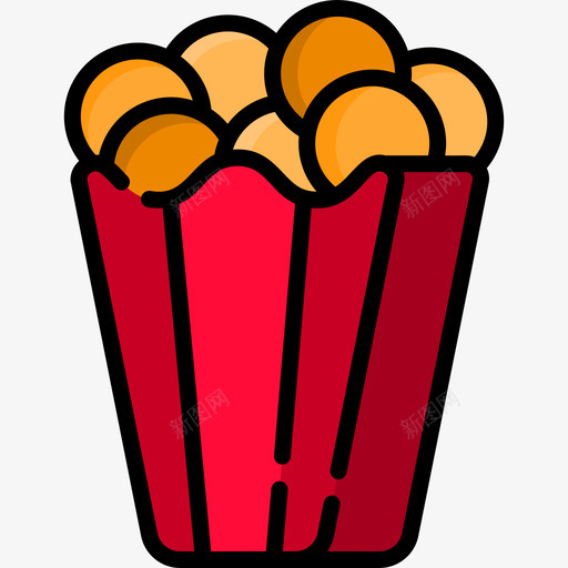 爆米花食品和饮料10线性颜色图标svg_新图网 https://ixintu.com 爆米花 线性颜色 食品和饮料10
