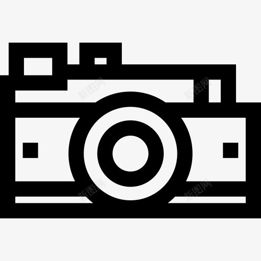 相机复古装饰10线性图标svg_新图网 https://ixintu.com 复古装饰10 相机 线性