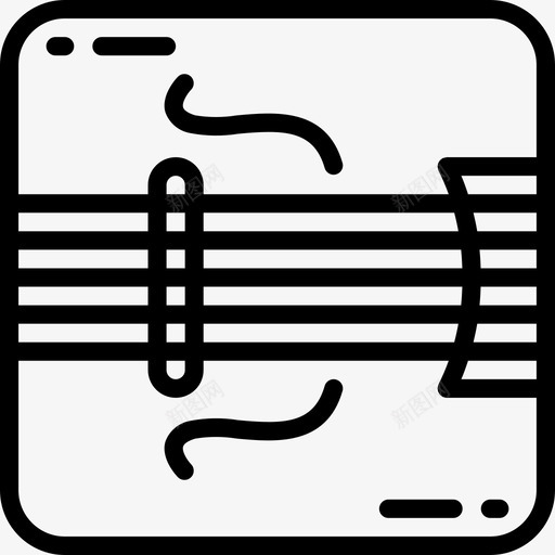 小提琴音乐26线性图标svg_新图网 https://ixintu.com 小提琴 线性 音乐26