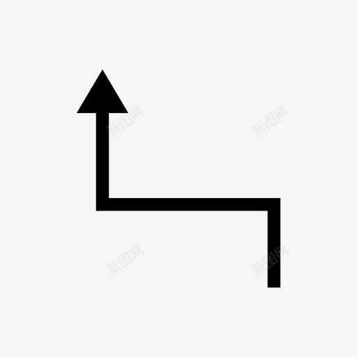 箭头方向指针图标svg_新图网 https://ixintu.com 实心细箭头 指针 方向 符号 箭头 锯齿形