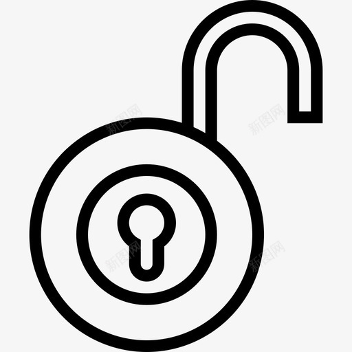 挂锁要领2线状图标svg_新图网 https://ixintu.com 挂锁 线状 要领2