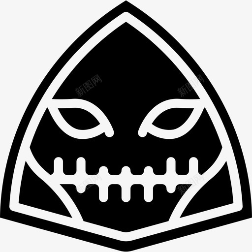 骷髅恐怖表情3填充图标svg_新图网 https://ixintu.com 填充 恐怖表情3 骷髅