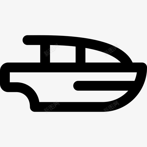 快艇冒险运动11直线型图标svg_新图网 https://ixintu.com 冒险运动11 快艇 直线型