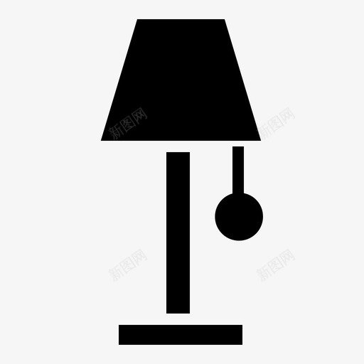 灯家具桌子图标svg_新图网 https://ixintu.com 家具 桌子 灯