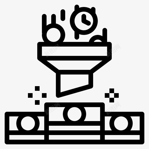 投资回报率硬币过滤器图标svg_新图网 https://ixintu.com 投资回报率 投资大纲 漏斗 硬币 过滤器 钱
