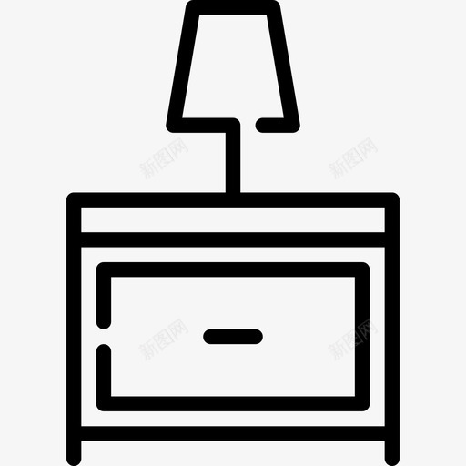 卧室家居用品17直线型图标svg_新图网 https://ixintu.com 卧室 家居用品17 直线型