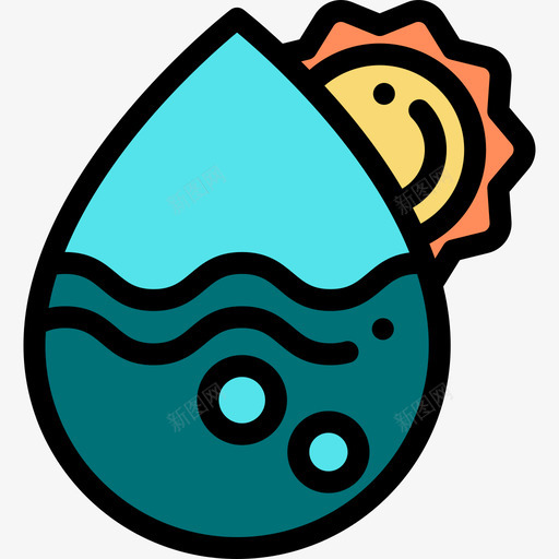 Drop可再生能源10线性颜色图标svg_新图网 https://ixintu.com Drop 可再生能源10 线性颜色
