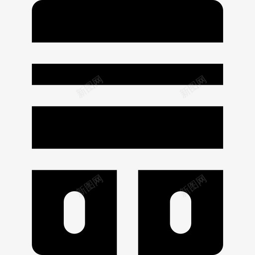 书架家庭2实心图标svg_新图网 https://ixintu.com 书架 实心 家庭2