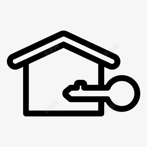 家钥匙保安图标svg_新图网 https://ixintu.com 保安 家 钥匙