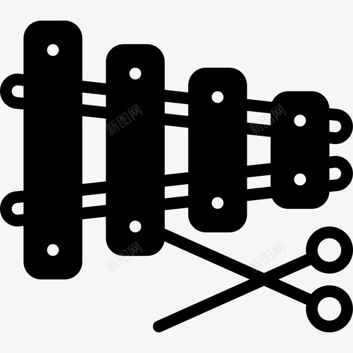 木琴玩具15填充图标svg_新图网 https://ixintu.com 填充 木琴 玩具15