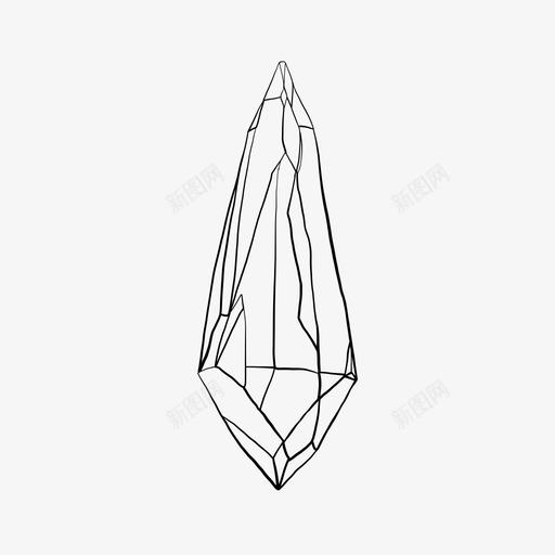 水晶魔法矿物图标svg_新图网 https://ixintu.com 棱镜 水晶 石英 矿物 花环002 魔法