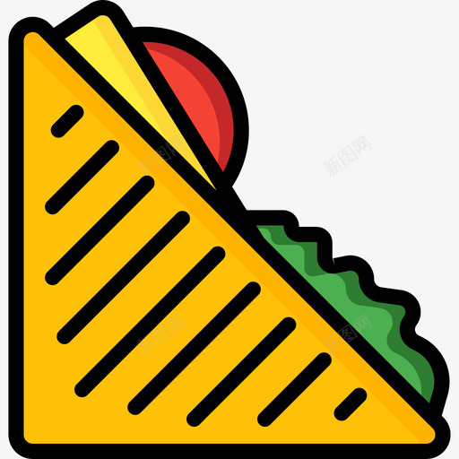 三明治食品和饮料19线性颜色图标svg_新图网 https://ixintu.com 三明治 线性颜色 食品和饮料19