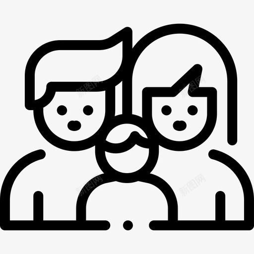 家庭旅行应用程序图标线性svg_新图网 https://ixintu.com 家庭 旅行应用程序图标 线性