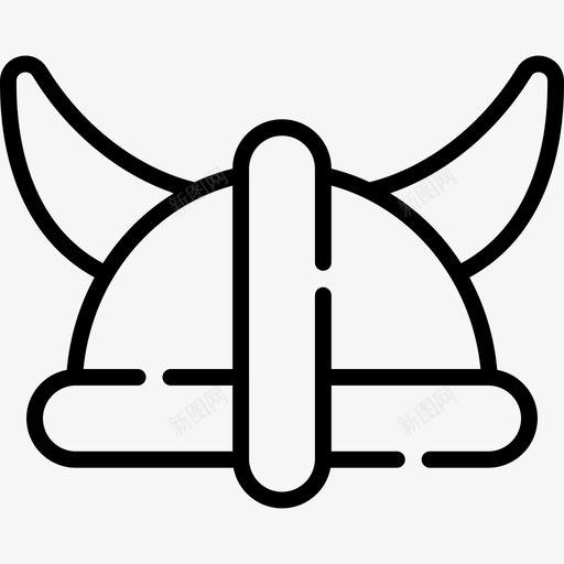 北欧海盗头盔考古学15线状图标svg_新图网 https://ixintu.com 北欧海盗头盔 线状 考古学15