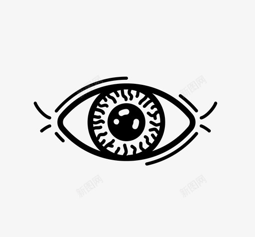 眼睛劳损感染发炎图标svg_新图网 https://ixintu.com 僵尸 发炎 感染 疲劳 眼睛劳损 眼睛状况 红眼
