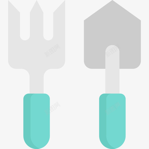 园艺工具弹簧12扁平图标svg_新图网 https://ixintu.com 园艺工具 弹簧12 扁平