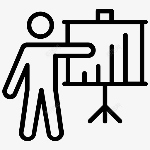 研讨会董事会会议图标svg_新图网 https://ixintu.com it工作场所线图标 会议 培训 演示 研讨会 董事会 讲座