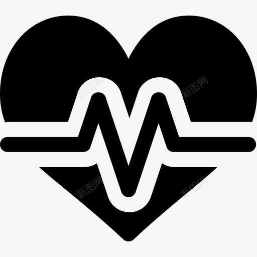 心电图健康生活方式12充盈图标svg_新图网 https://ixintu.com 健康生活方式12 充盈 心电图