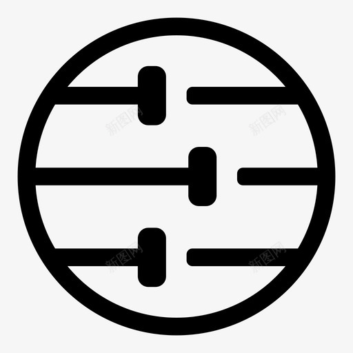 均衡器调整音频图标svg_新图网 https://ixintu.com 均衡器 混音器 箭头勋章手瞄准 调整 音频