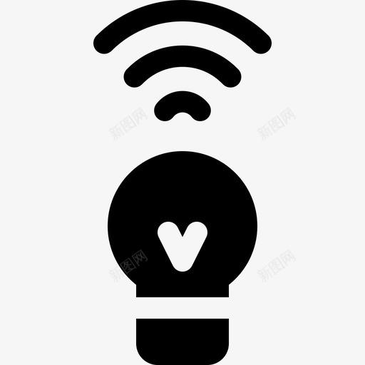 灯泡物联网14充满图标svg_新图网 https://ixintu.com 充满 灯泡 物联网14