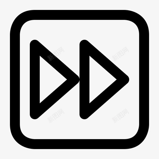快进音频按钮图标svg_新图网 https://ixintu.com 多媒体 快进 按钮 视频 音频