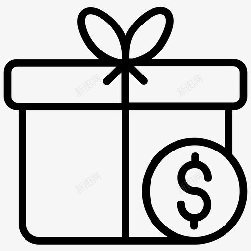 现金礼品折扣礼品礼品图标svg_新图网 https://ixintu.com 商业礼品 折扣礼品 消费者行为线图标 现金礼品 礼品 销售礼品