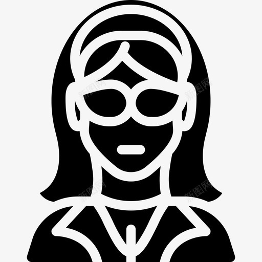 女商人职业7已填充图标svg_新图网 https://ixintu.com 女商人 已填充 职业7