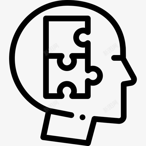益智心理学6线性图标svg_新图网 https://ixintu.com 心理学6 益智 线性