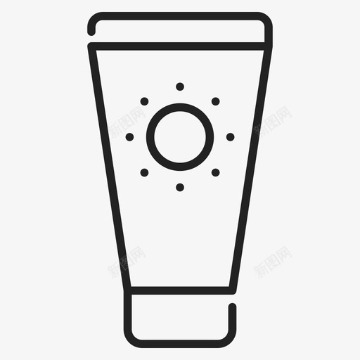 防晒霜防护皮肤图标svg_新图网 https://ixintu.com 皮肤 防护 防晒霜