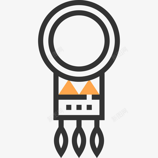 Dreamcatcher波西米亚风格9黄色阴影图标svg_新图网 https://ixintu.com Dreamcatcher 波西米亚风格9 黄色阴影