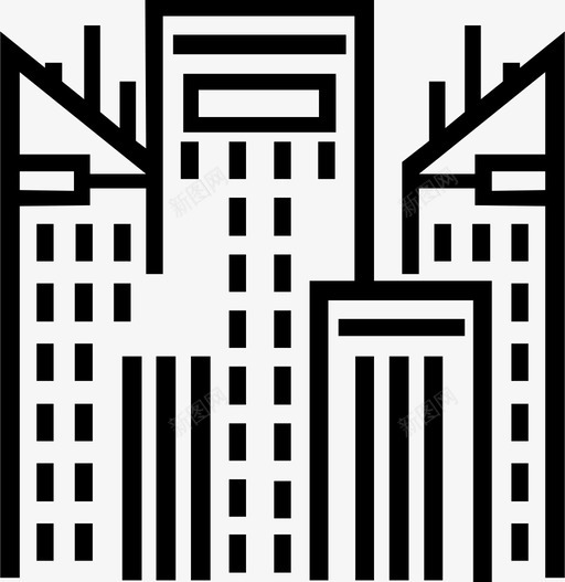 城市建筑物大都市图标svg_新图网 https://ixintu.com 城市 大都市 建筑物 摩天大楼