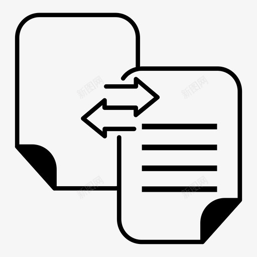 文件传输文档导出图标svg_新图网 https://ixintu.com 共享 导出 文件传输 文档