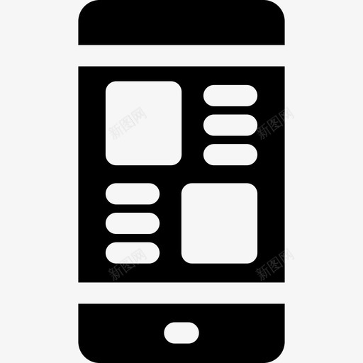 智能手机响应式13填充式图标svg_新图网 https://ixintu.com 响应式设计13 填充式 智能手机