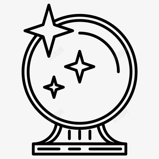 镜子水晶球化妆图标svg_新图网 https://ixintu.com 万圣节图标集向量 化妆 明星 水晶球 镜子