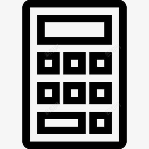计算器计算数学图标svg_新图网 https://ixintu.com ios基本图标 数学 计算 计算器