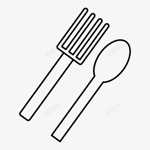 食具咖啡厅叉子图标svg_新图网 https://ixintu.com 勺子 厨房用具 叉子 咖啡厅 网页设计大纲 营销 食具