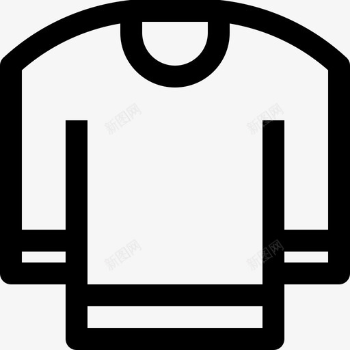 毛衣衣服2直线型图标svg_新图网 https://ixintu.com 毛衣 直线型 衣服2