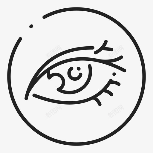 眼睛眼球视力图标svg_新图网 https://ixintu.com 人 器官 眼球 眼睛 视力
