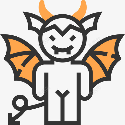 魔鬼幻想人物2黄影图标svg_新图网 https://ixintu.com 幻想人物2 魔鬼 黄影