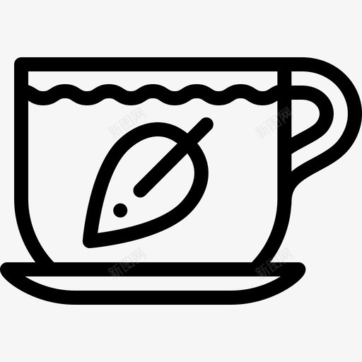 茶健康生活10直系图标svg_新图网 https://ixintu.com 健康生活10 直系 茶