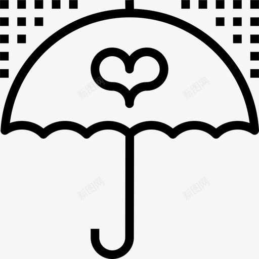 雨伞情人节24直系图标svg_新图网 https://ixintu.com 情人节24 直系 雨伞