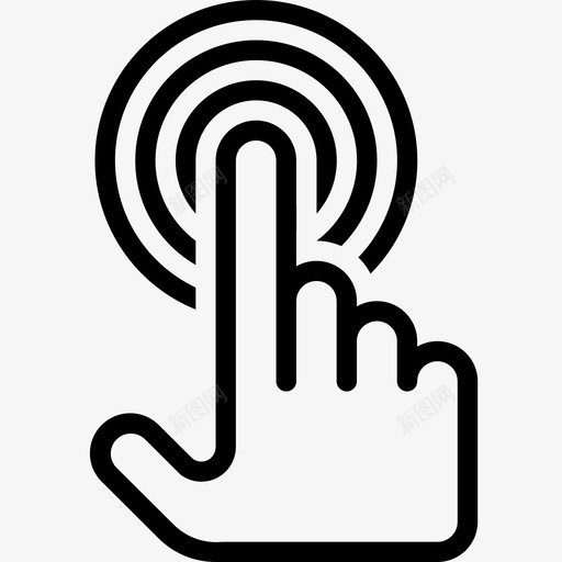 一键快速即时图标svg_新图网 https://ixintu.com 一键 交互 即时 快速 触摸 轻触