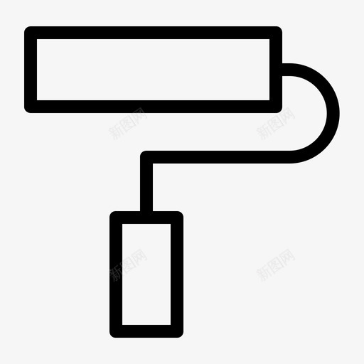 油漆辊滚筒刷图标svg_新图网 https://ixintu.com 油漆辊 滚筒刷
