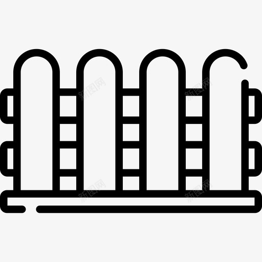 围栏家庭自动化7线性图标svg_新图网 https://ixintu.com 围栏 家庭自动化7 线性