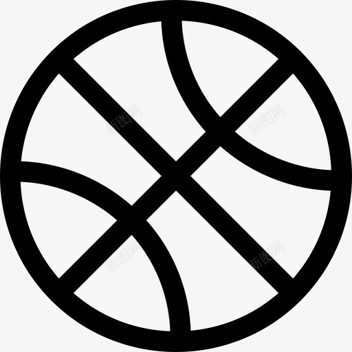 篮球健康生活方式13直线型图标svg_新图网 https://ixintu.com 健康生活方式13 直线型 篮球