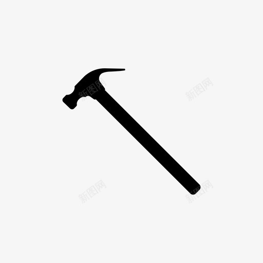锤子建筑工具施工工具图标svg_新图网 https://ixintu.com 建筑工具 手工工具 施工工具 锤子
