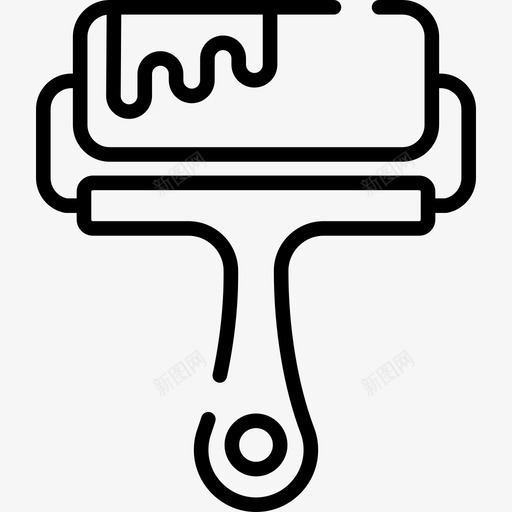 油漆辊diy工艺品6线性图标svg_新图网 https://ixintu.com diy工艺品6 油漆辊 线性