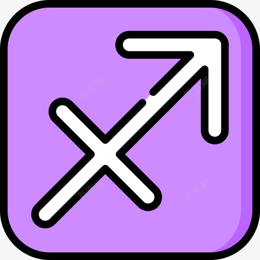 射手座符号23线形颜色图标svg_新图网 https://ixintu.com 射手座 符号23 线形颜色