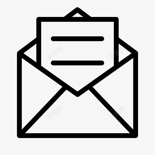 邮件打开信封ui图标svg_新图网 https://ixintu.com ui ui大纲 web开发人员 信封 邮件打开