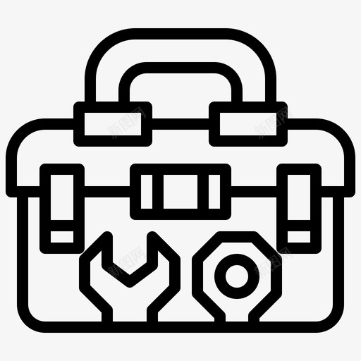 工具箱木工建筑图标svg_新图网 https://ixintu.com 家庭维修 工具箱 建筑 建筑和建筑 木工